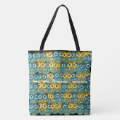 Tote Bag Joli Motif de Chouette jaune et verte (Devant)