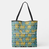 Tote Bag Joli Motif de Chouette jaune et verte (Dos)