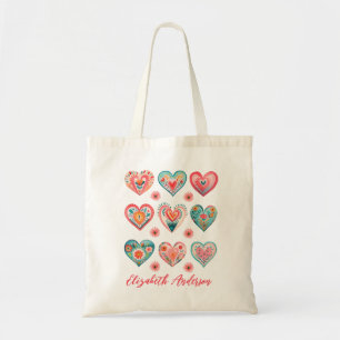 Tote Bag Joli motif de cœur pour la Saint-Valentin