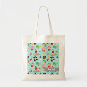 Tote Bag Joli motif de trésor de pirate coloré pour enfants