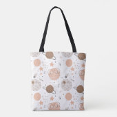 Tote Bag Joli Motif Doodle Planet (Dos)