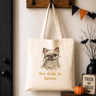 Tote Bag Joli Mummy Halloween Bouledogue Français Effrayant