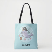 Tote Bag Joli narval pirate (Devant)