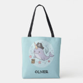 Tote Bag Joli narval pirate (Dos)
