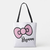 Tote Bag Joli nœud rose fantaisiste (Dos)