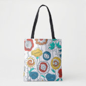 Tote Bag Joli nom monogrammé abstrait floral stylé (Devant)
