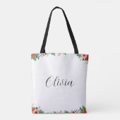 Tote Bag Joli Nom Olivia de Dessin Animé Féminin Tendance a (Dos)