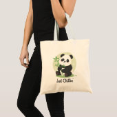 Tote Bag Joli panda "Just Chillin'" (Devant (produit))