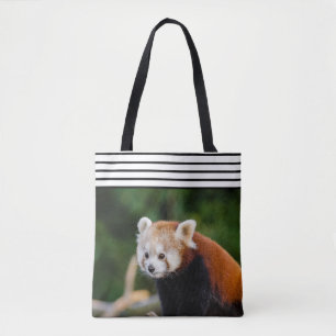 Tote Bag Joli Panda roux rayé