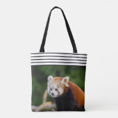 Tote Bag Joli Panda roux rayé (Dos)