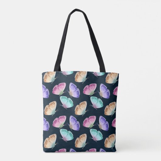 Tote Bag Joli Pastel Motif d'aquarelle papillon (Dos)