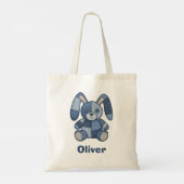 Tote Bag Joli patchwork en jean de lapin (Dos)