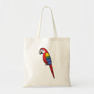 Tote Bag Joli perroquet ara de dessin animé écarlate