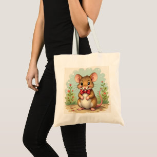 Tote Bag Joli petit souris mignon avec cravate