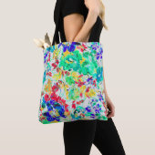 Tote Bag Joli puzzle à motif floral abstrait (De près)