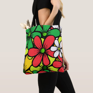Tote Bag Joli Regroupement lumineux de Fleurs d'été