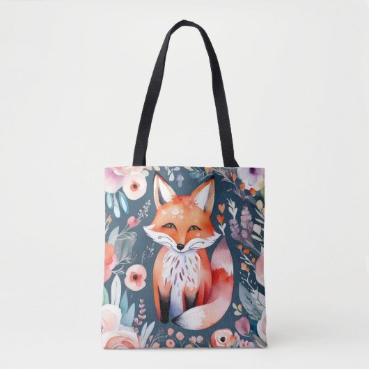 Tote Bag Joli renard floral (Devant)