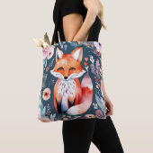 Tote Bag Joli renard floral (De près)