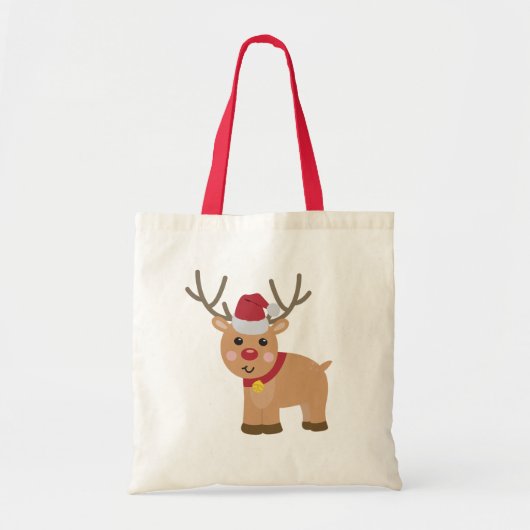 Tote Bag Joli renne de Noël (Devant)