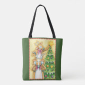 Tote Bag Joli renne de Noël avec l'étoile de l'arbre de Noë (Dos)