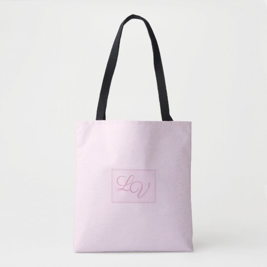 Tote Bag Joli rose et blanc doux (Devant)