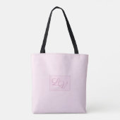 Tote Bag Joli rose et blanc doux (Dos)
