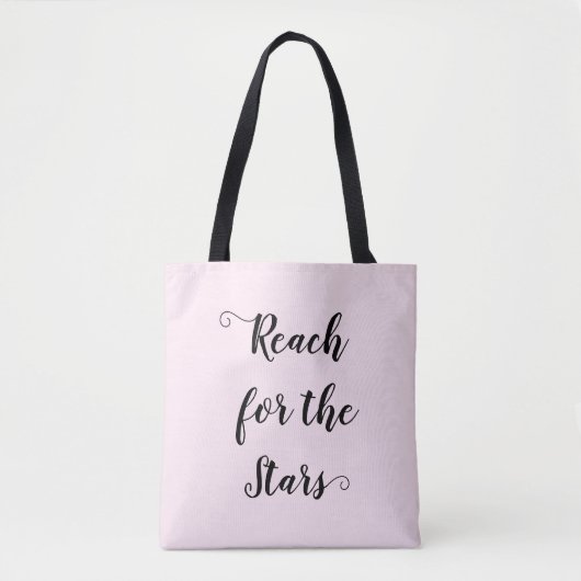 Tote Bag Joli rose Reach pour les étoiles (Devant)