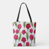 Tote Bag Joli Roses botaniques rose rouge (Dos)