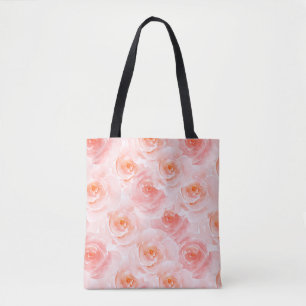 Tote Bag Joli Roses d'aquarelle rose