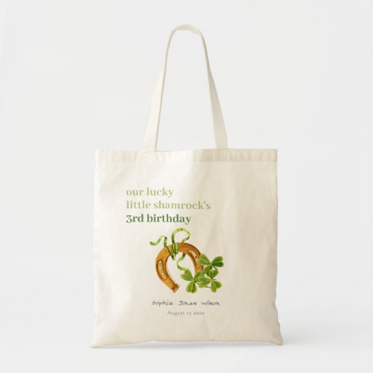 Tote Bag Joli Shamrock  St Patrick's Day Anniversaire de en (Devant)