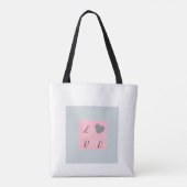 Tote Bag Joli texte d'amour Épaule Épicerie Panier (Dos)