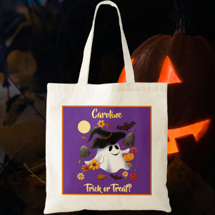 Tote Bag Joli tour de fantôme sorcière ou traiter cimetière