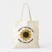 Tote Bag Joli tournesol d'automne avec citation (Dos)