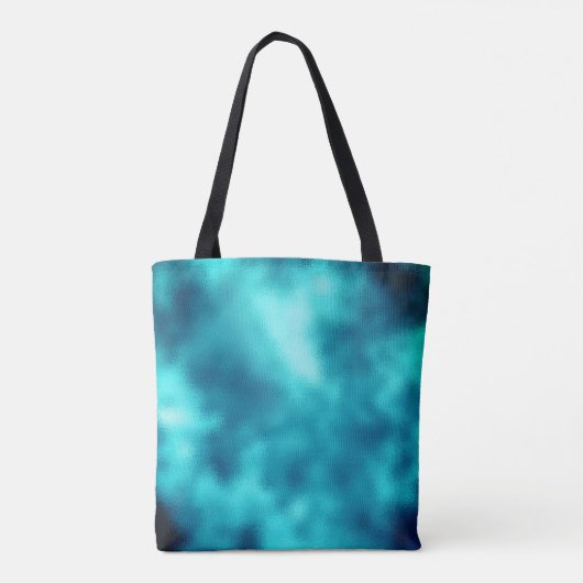 Tote Bag Joli turquoise or faux parties scintillant monogra (Dos)