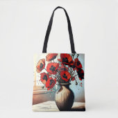 Tote Bag Joli Vase de Red Poppies (Devant)
