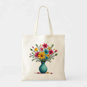 Tote Bag Joli Vase Fleur Vase Floral Enveloppe d'assemblage