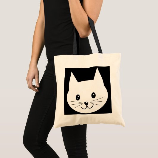 Tote Bag Joli visage de chat. (Devant (produit))