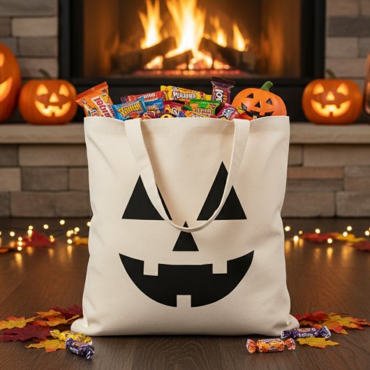 Tote Bag Joli visage Jack-O-Lantern pour Halloween