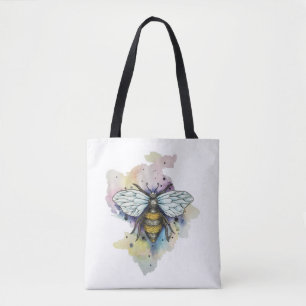 Tote Bag Jolie Abeille Et Lavage Arc-En-Ciel