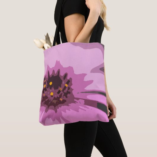 Tote Bag Jolie Abstraite Fleur Rose Faisy (De près)