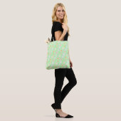Tote Bag Jolie aquarelle colorée Motif marguerite vert (Sur le modèle)