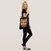 Tote Bag Jolie aquarelle Fleur Fox (Sur le modèle)
