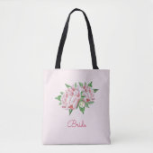 Tote Bag Jolie aquarelle rose Peony (Devant)