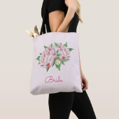Tote Bag Jolie aquarelle rose Peony (De près)