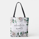 Tote Bag Jolie aventure florale attend avec le nom (Dos)