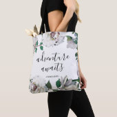 Tote Bag Jolie aventure florale attend avec le nom (De près)