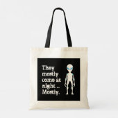 Tote Bag Jolie citation alien blanche noire (Dos)