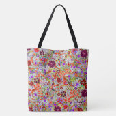 Tote Bag Jolie couleur fleurs collage design (Dos)