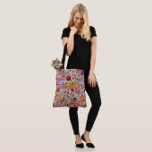Tote Bag Jolie couleur fleurs collage design (Sur le modèle)