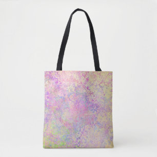 Tote Bag Jolie couleur or violet et texture rose